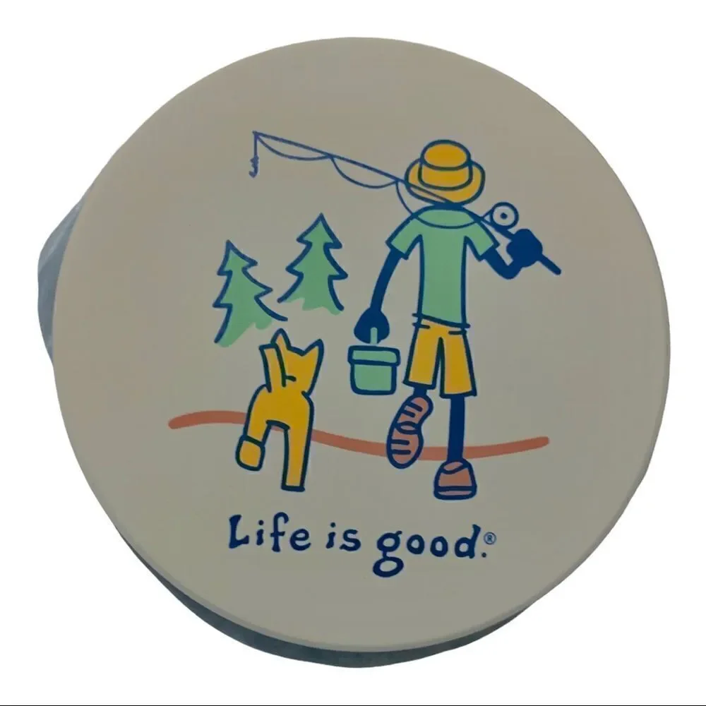 Life Is Good Set of Four Ceramic Coasters